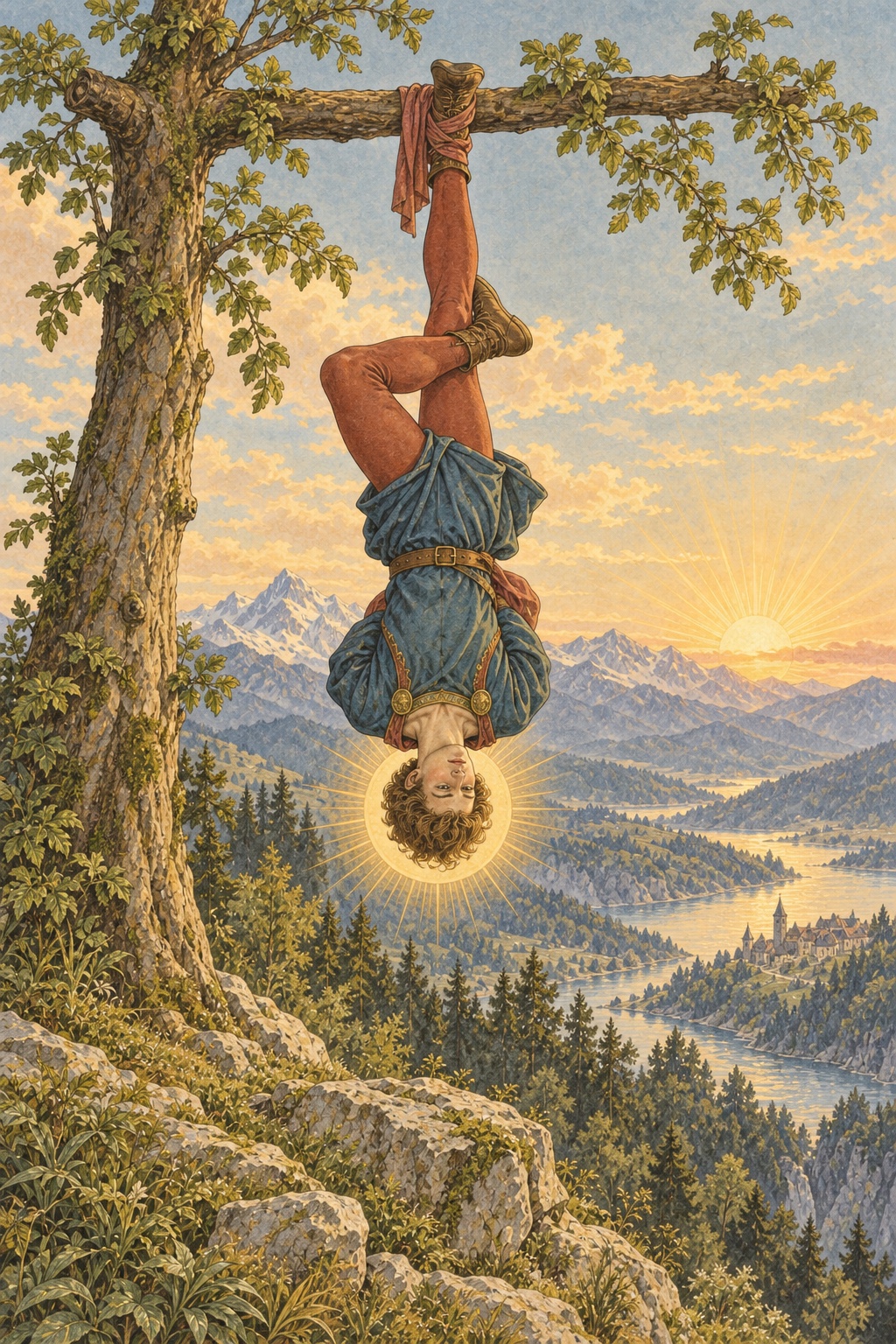 吊るされた男（THE HANGED MAN）のオリジナルイラスト