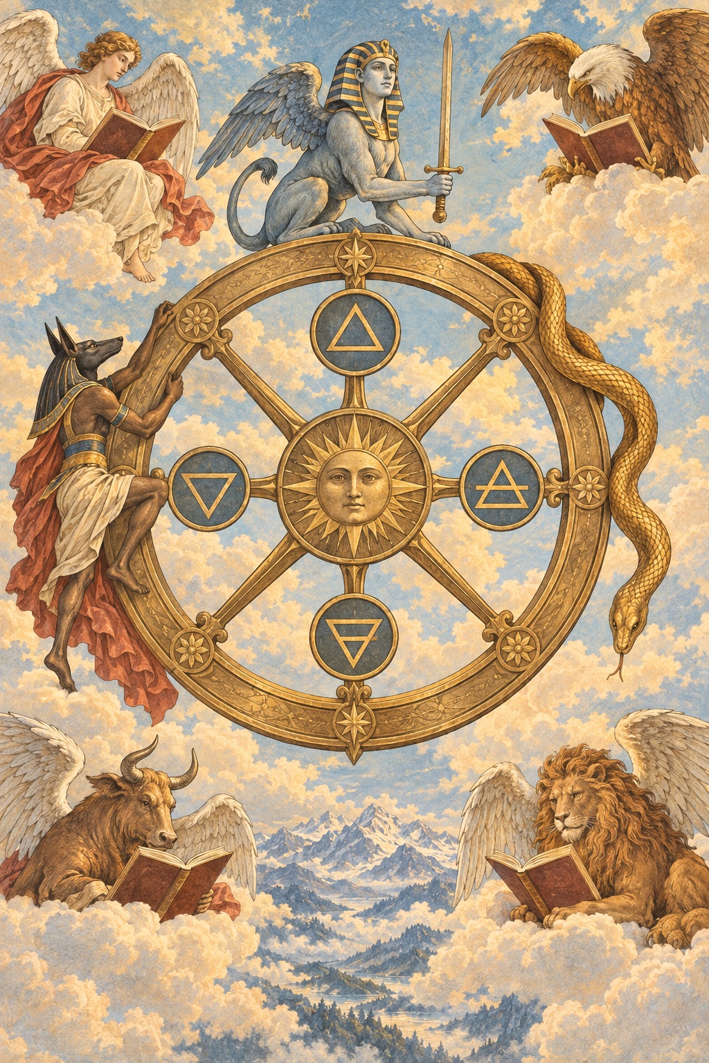 運命の輪（WHEEL OF FORTUNE）のオリジナルイラスト